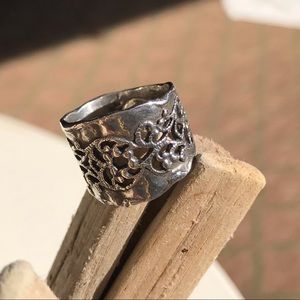 Or Paz Hammered Silver Lace Ring